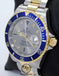 Rolex Submariner 16613T 18k Yellow Gold/SS Factory Serti Blue Sapphires Diamonds BOX/PAPERS - Diamonds East Intl.