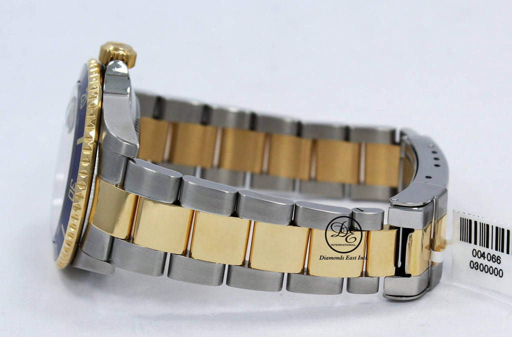 Rolex Submariner 16613T 18k Yellow Gold/SS Factory Serti Blue Sapphires Diamonds BOX/PAPERS - Diamonds East Intl.