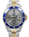 Rolex Submariner 16613T 18k Yellow Gold/SS Factory Serti Blue Sapphires Diamonds BOX/PAPERS - Diamonds East Intl.