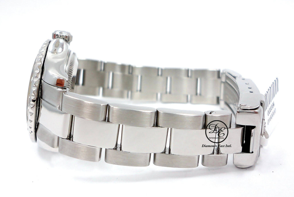 ROLEX LADY'S YACHT-MASTER 169622 PLATINUM BEZEL OYSTER PERPETUAL - Diamonds East Intl.