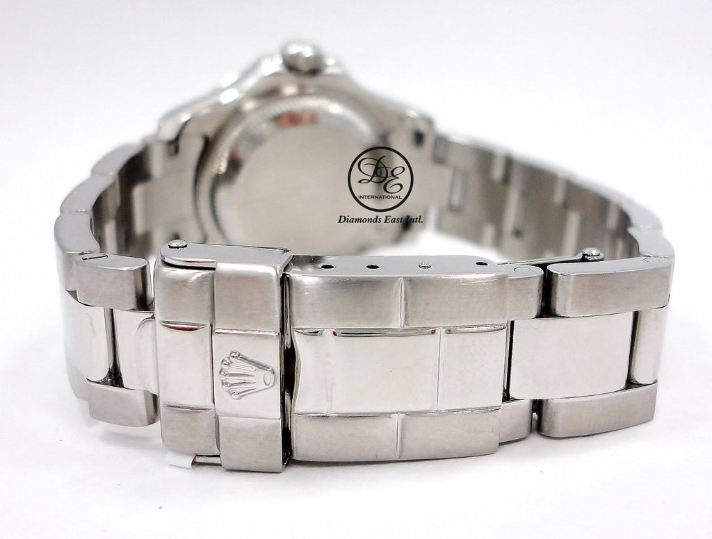 ROLEX LADY'S YACHT-MASTER 169622 PLATINUM BEZEL OYSTER PERPETUAL - Diamonds East Intl.