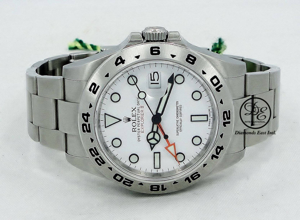 Rolex Oyster Perpetual Explorer II 216570 White Dial Orange Rubber B - Diamonds East Intl.