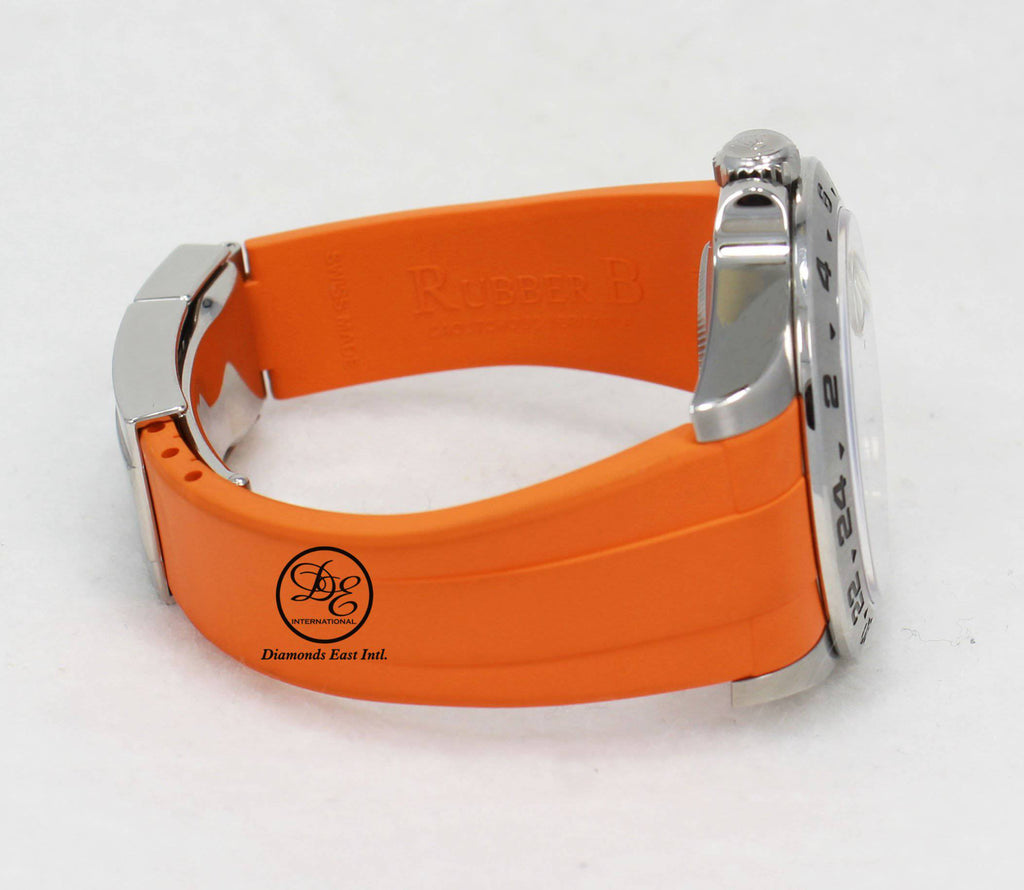 Rolex Oyster Perpetual Explorer II 216570 White Dial Orange Rubber B - Diamonds East Intl.