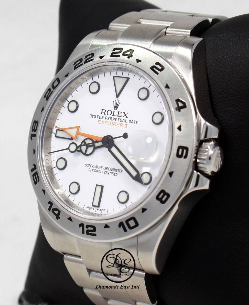 Rolex Oyster Perpetual Explorer II 216570 White Dial PAPERS - Diamonds East Intl.