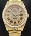 Rolex Day-Date II President 218238 18K Yellow Gold Pave Diamond Dial 3.25ct Bezel - Diamonds East Intl.