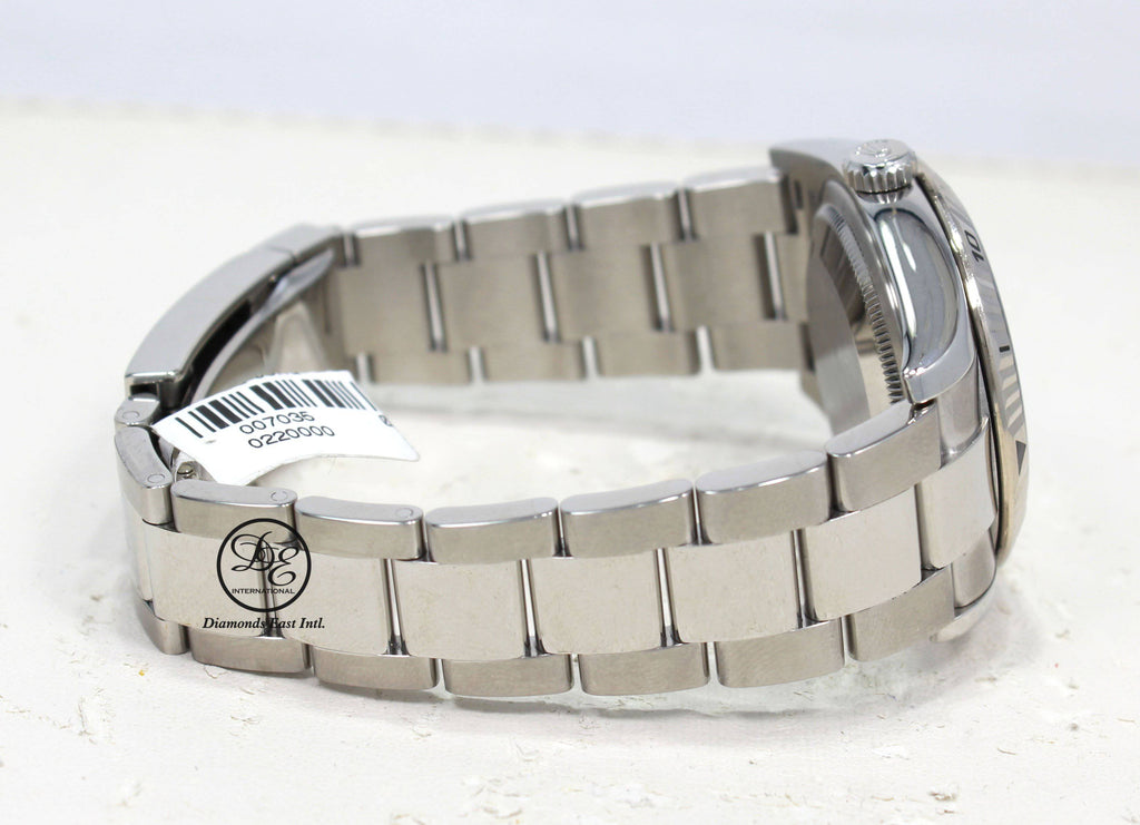 Rolex Datejust 116264 Oyster Turn-O-Graph Black Dial 18K White Gold Bezel FULLY SERVICED - Diamonds East Intl.