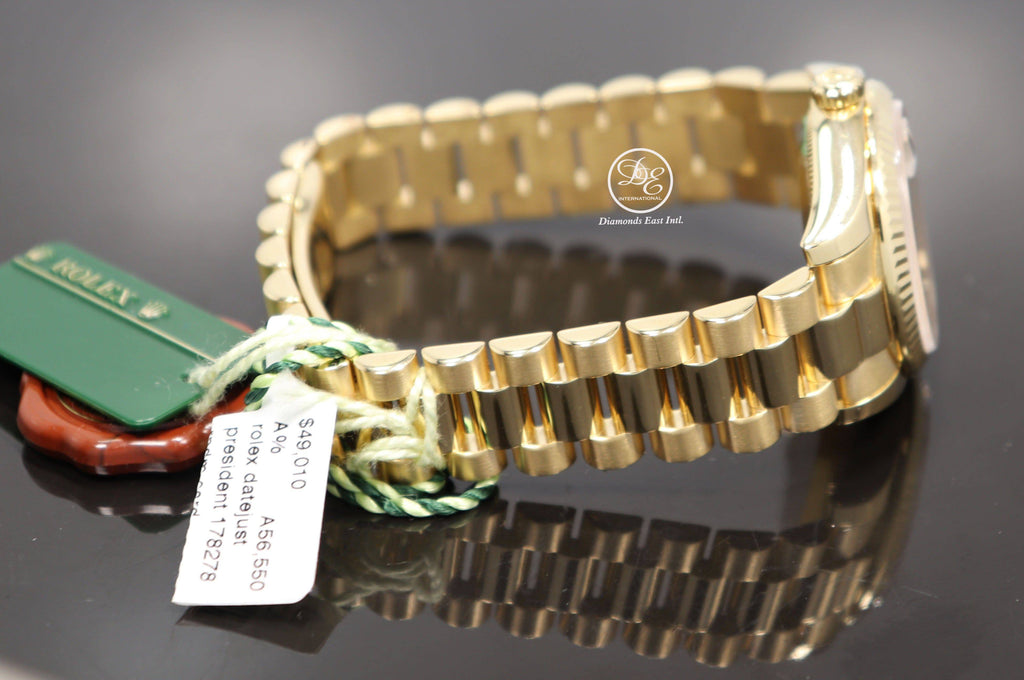 Rolex President 178278 Datejust 31mm 18K Yellow Gold Champagne Dial Box/Papers - Diamonds East Intl.