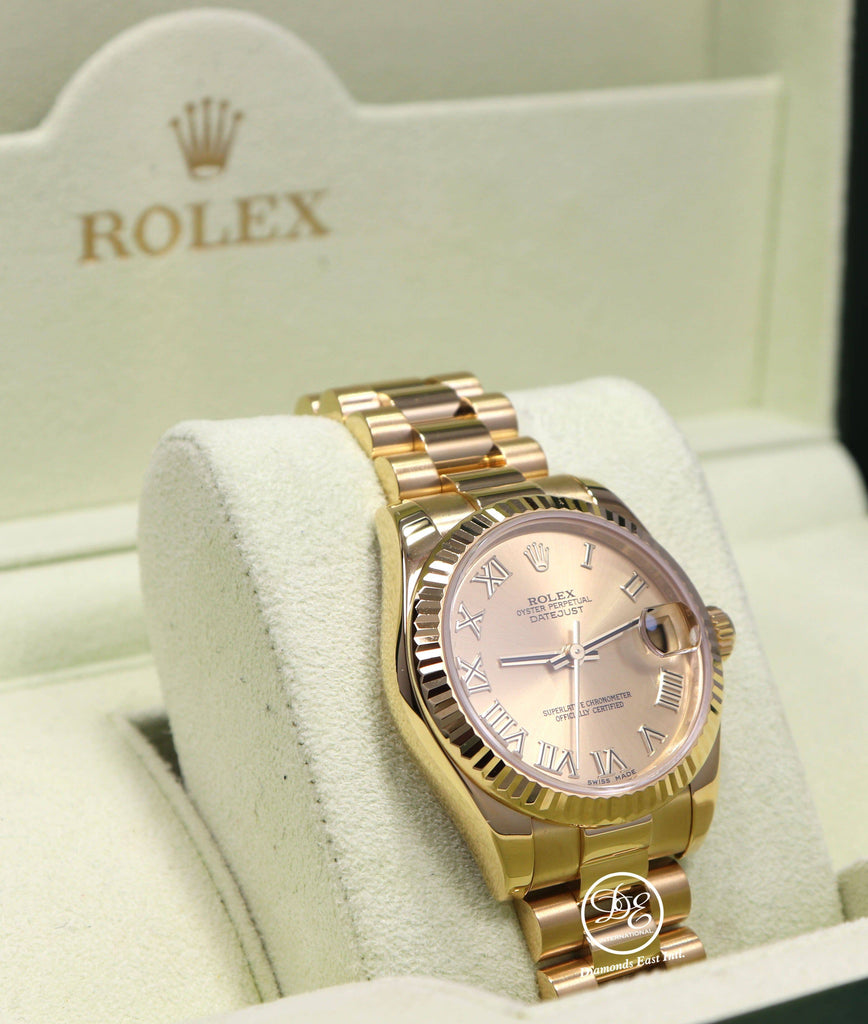 Rolex President 178278 Datejust 31mm 18K Yellow Gold Champagne Dial Box/Papers - Diamonds East Intl.