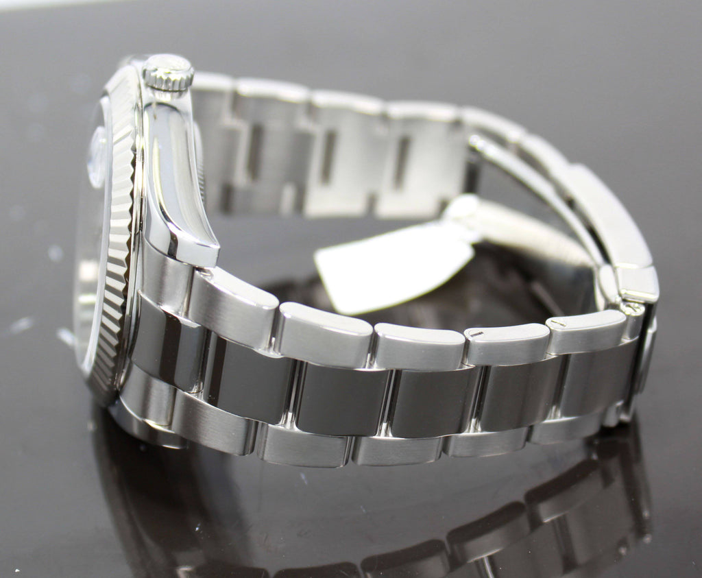 Rolex Datejust II 116334 41mm White Dial 18K White Gold Fluted Bezel Watch MINT - Diamonds East Intl.