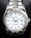 Rolex Datejust II 116334 41mm White Dial 18K White Gold Fluted Bezel Watch MINT - Diamonds East Intl.