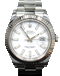 Rolex Datejust II 116334 41mm White Dial 18K White Gold Fluted Bezel Watch MINT - Diamonds East Intl.