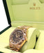Rolex President Day-Date 41mm 218235 18K Rose Gold Chocolate Dial - Diamonds East Intl.