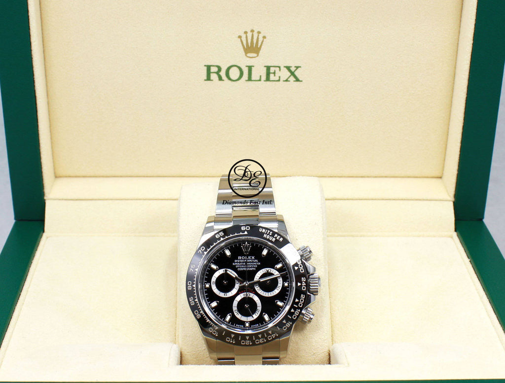 Rolex Daytona 116500LN Chrono Oyster Black Ceramic Bezel Watch BOX/PAPER *MINT* - Diamonds East Intl.
