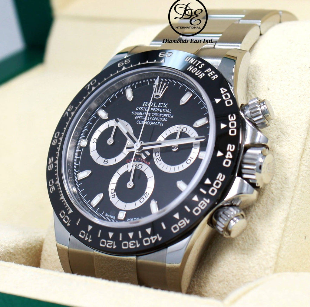 Rolex Daytona 116500LN Chrono Oyster Black Ceramic Bezel Watch BOX/PAPER *MINT* - Diamonds East Intl.
