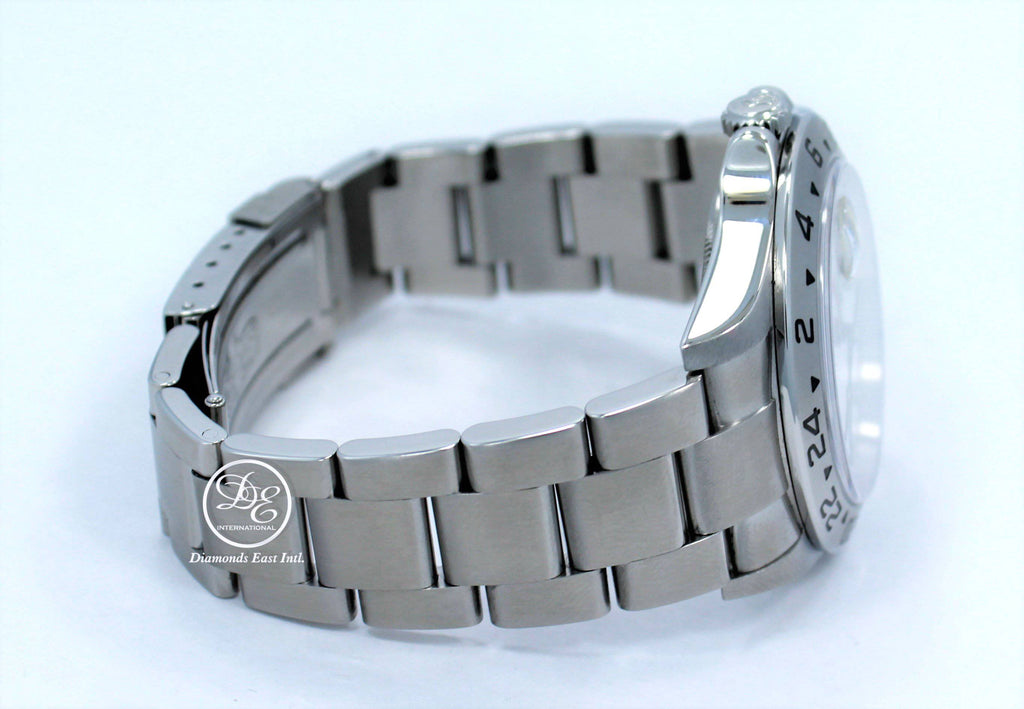 Rolex Explorer II 16570 GMT Oyster Date White Dial BOX/PAPERS - Diamonds East Intl.