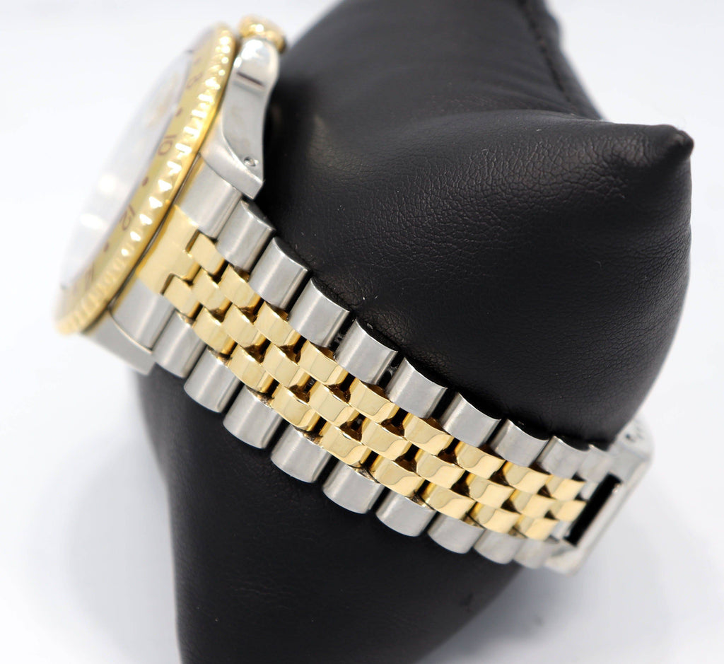 Rolex GMT-MASTER II 16713 Root Beer Two Tone Jubilee 18K Yellow Gold/Steel Watch - Diamonds East Intl.