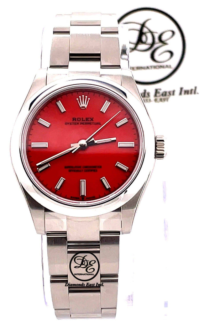 Rolex Oyster Perpetual 31mm 277200 Red Dial Unworn - Diamonds East Intl.