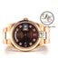 Rolex Day-Date 118235 18K Rose Gold Factory Chocolate Diamond & Rubies Dial NEW - Diamonds East Intl.