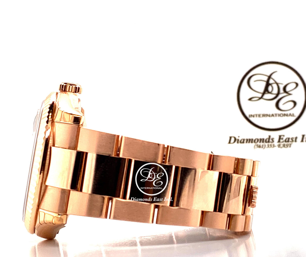 Rolex Day-Date 118235 18K Rose Gold Factory Chocolate Diamond & Rubies Dial NEW - Diamonds East Intl.