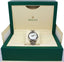 Rolex President Datejust 178279 31mm 18K White Gold MOP Diamond Dial Blue Sapphires Bezel MINT - Diamonds East Intl.