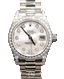 Rolex President 179159 Datejust 18K White Gold Factory Crown Collection MOP Diamond Dial and Bezel Watch