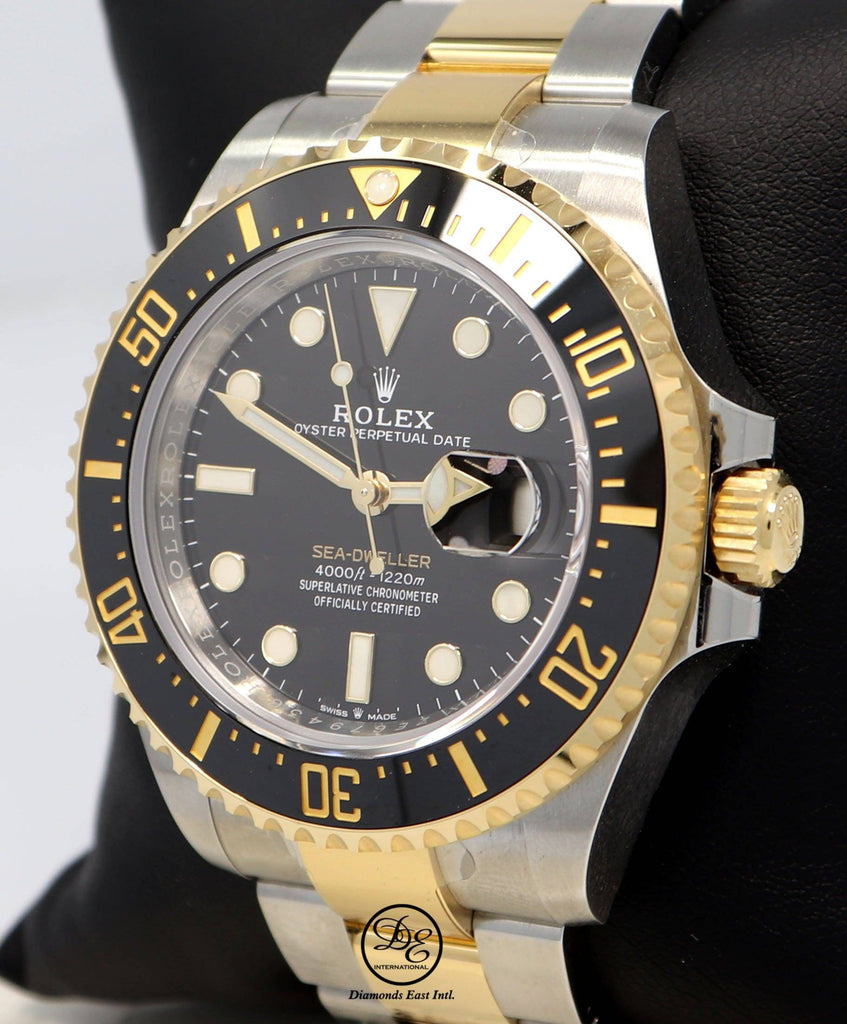 Rolex Sea-Dweller 126603 18K Yellow Gold  Oyster Steel 43mm Black Ceramic Bezel Box Papers UNWORN - Diamonds East Intl.