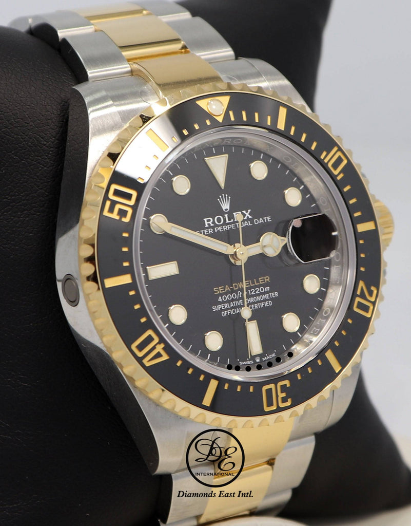 Rolex Sea-Dweller 126603 18K Yellow Gold  Oyster Steel 43mm Black Ceramic Bezel Box Papers UNWORN - Diamonds East Intl.