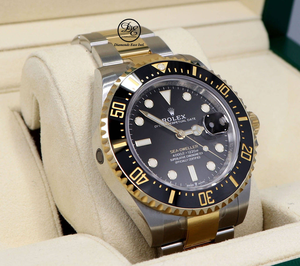 Rolex Sea-Dweller 126603 18K Yellow Gold  Oyster Steel 43mm Black Ceramic Bezel Box Papers UNWORN - Diamonds East Intl.
