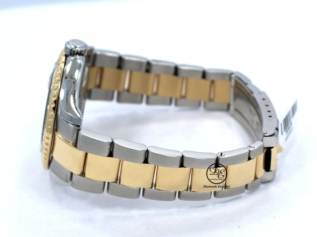 Rolex Yacht-Master 16623 2Tone Oyster 18K Yellow Gold & SS Blue Dial Watch - Diamonds East Intl.