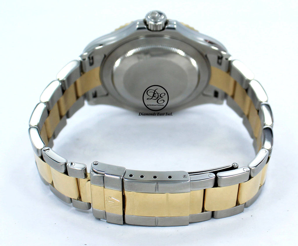 Rolex Yacht-Master 16623 2Tone Oyster 18K Yellow Gold & SS Blue Dial Watch - Diamonds East Intl.