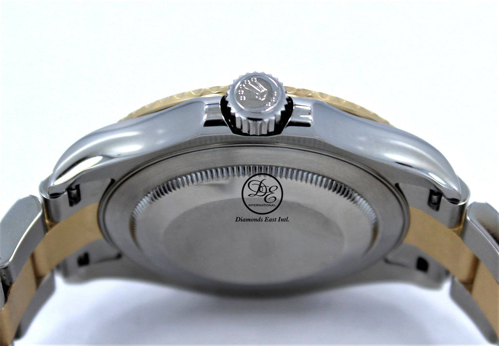 Rolex Yacht-Master 16623 2Tone Oyster 18K Yellow Gold & SS Blue Dial Watch - Diamonds East Intl.