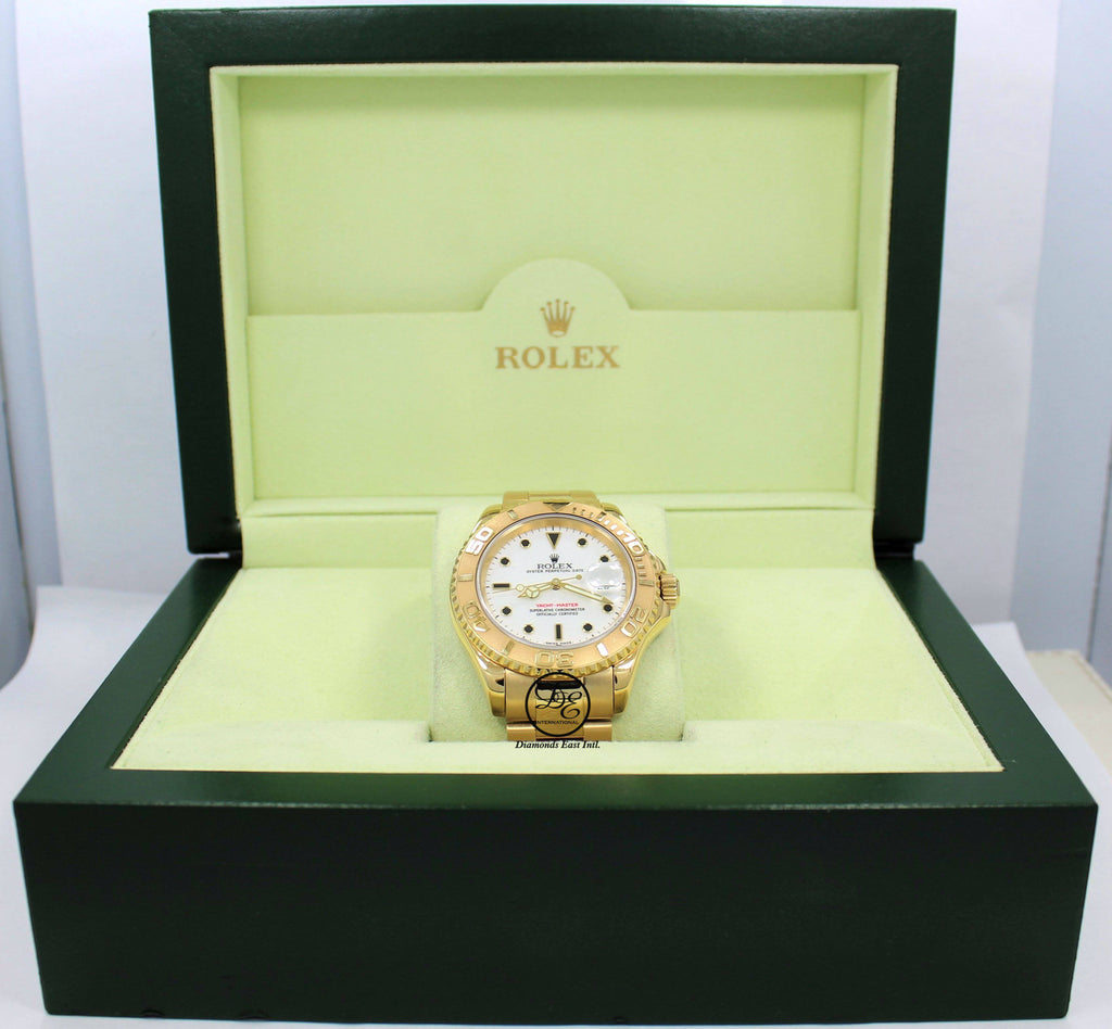 Rolex Yacht-Master 16628 40mm Oyster 18K Yellow Gold Date Watch *MINT CONDITION - Diamonds East Intl.