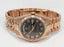 Rolex President Day-Date 118235 New Style 18K Rose Gold Factory Rare Chocolate Wave Dial MINT - Diamonds East Intl.
