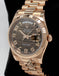 Rolex President Day-Date 118235 New Style 18K Rose Gold Factory Rare Chocolate Wave Dial MINT - Diamonds East Intl.