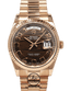 Rolex President Day-Date 118235 New Style 18K Rose Gold Factory Rare Chocolate Wave Dial MINT
