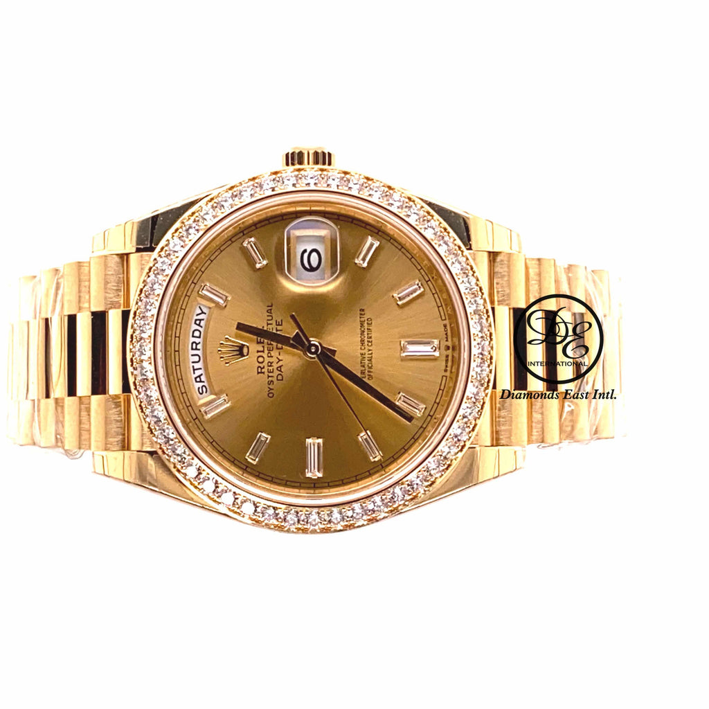Rolex Day-Date 40 Champagne 228348RBR (Unworn) - Diamonds East Intl.