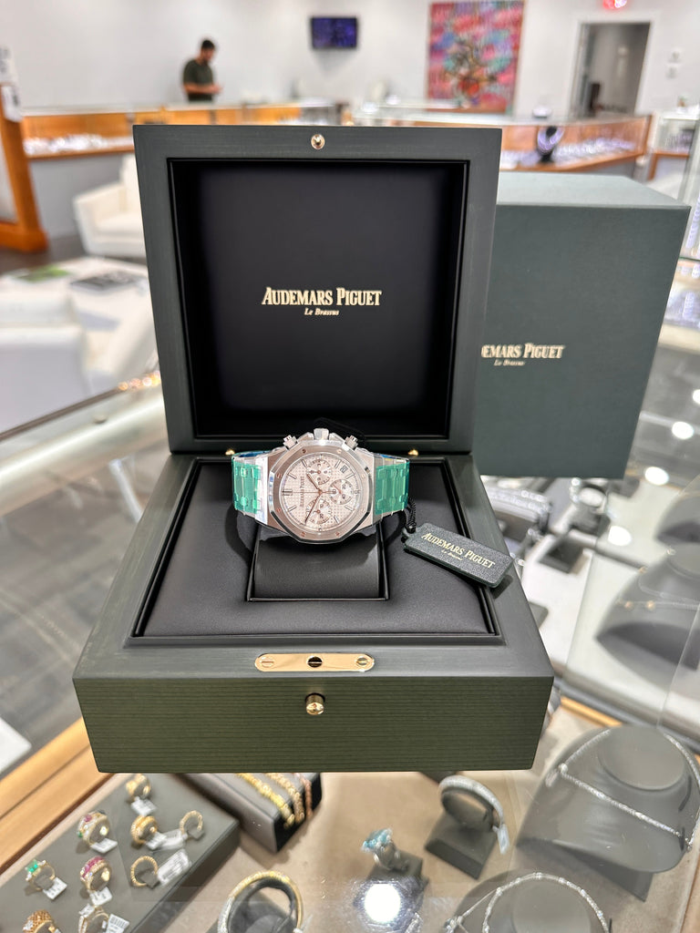 Audemars Piguet Royal Oak 50th Anniversary Chronograph 26240ST Box And Papers Unworn - Diamonds East Intl.