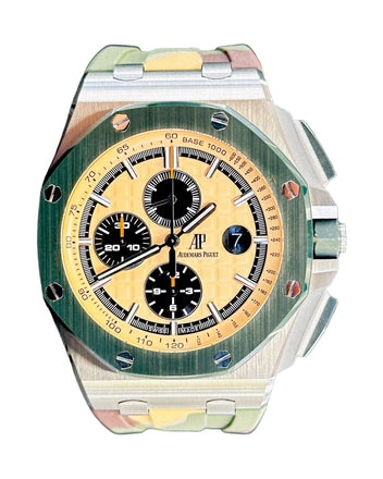 Audemars Piguet Royal Oak Offshore Chronograph "Camouflage" 26400SO.OO.A054CA.01 PreOwned Box and Papers - Diamonds East Intl.