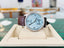 Rolex 1908 39 52506 Platinum Ice Blue Guilloché dial  Brown Leather Strap  Box and Papers Unworn - Diamonds East Intl.