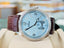 Rolex 1908 39 52506 Platinum Ice Blue Guilloché dial  Brown Leather Strap  Box and Papers Unworn - Diamonds East Intl.