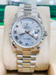 Rolex Day-Date 36 118239 President Day Date Silver Roman White Gold Box and Papers