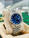 Rolex Datejust 41 126334  Jubilee Bracelet Factory Blue Diamond Dial Fluted Bezel PreOwned Box and Papers - Diamonds East Intl.