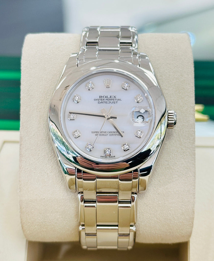 Rolex PearlMaster Masterpiece 34mm 81209 18k white gold Factory MOP Diamond Dial