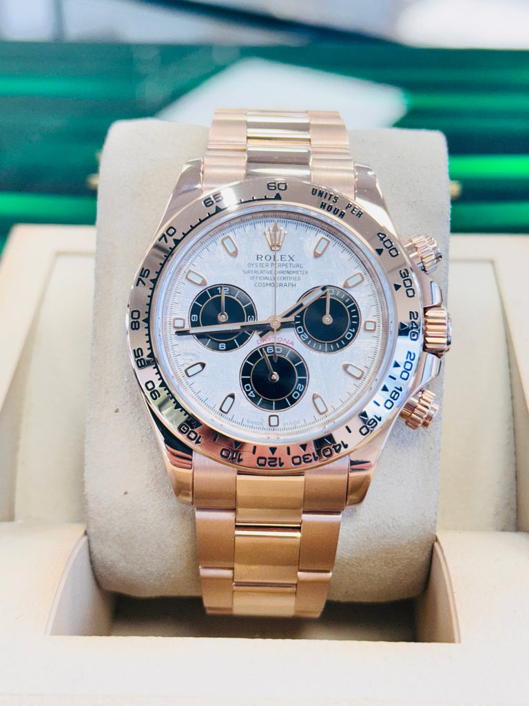 Rolex Daytona 116505 Cosmograph EverRose Gold Custom Meteorite style Dial Box/Papers MINT