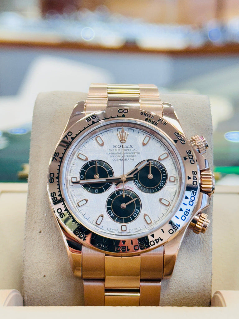 Rolex Daytona 116505 Cosmograph EverRose Gold Custom Meteorite style Dial Box/Papers MINT