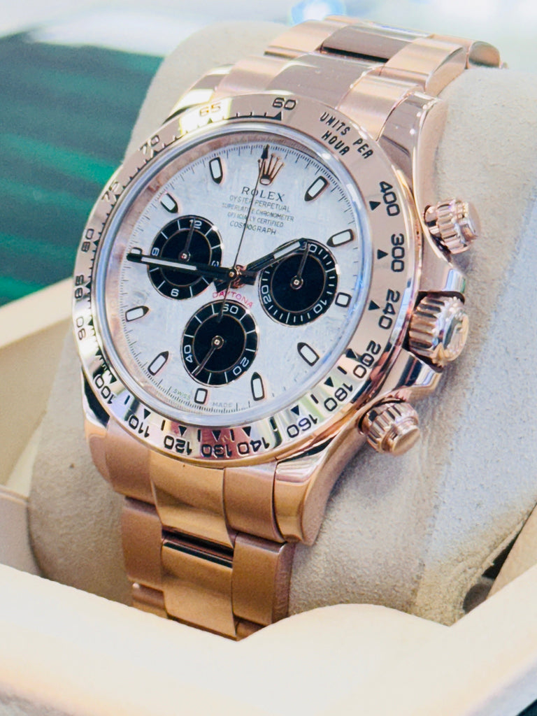 Rolex Daytona 116505 Cosmograph EverRose Gold Custom Meteorite style Dial Box/Papers MINT