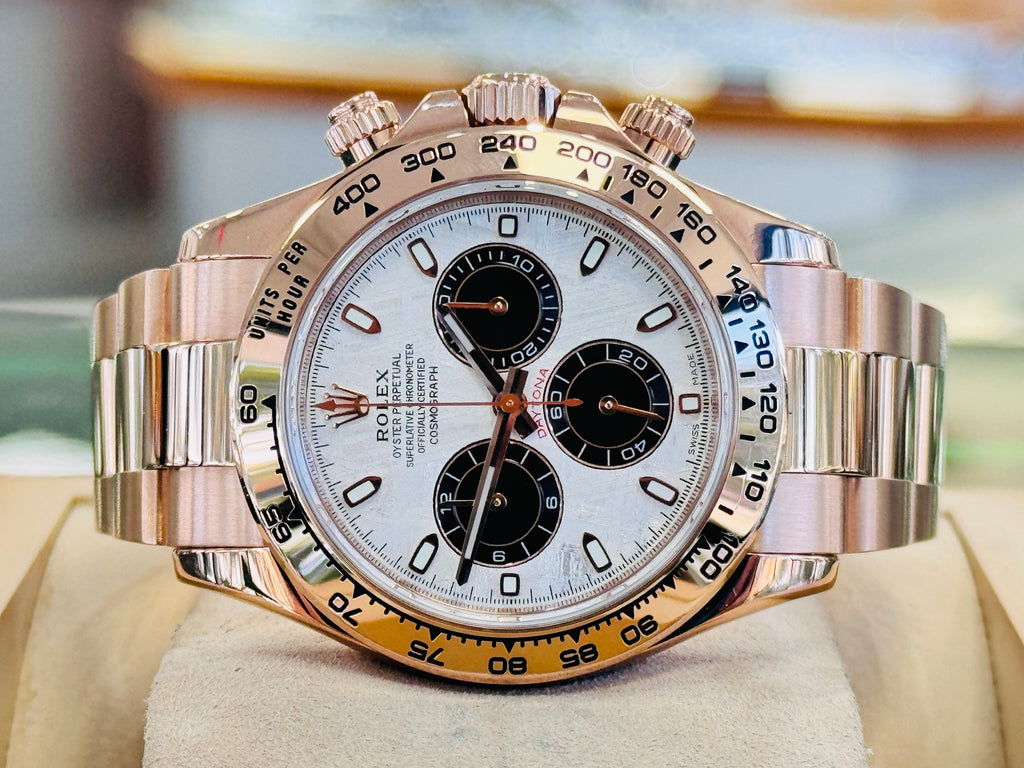 Rolex Daytona 116505 Cosmograph EverRose Gold Custom Meteorite style Dial Box/Papers MINT