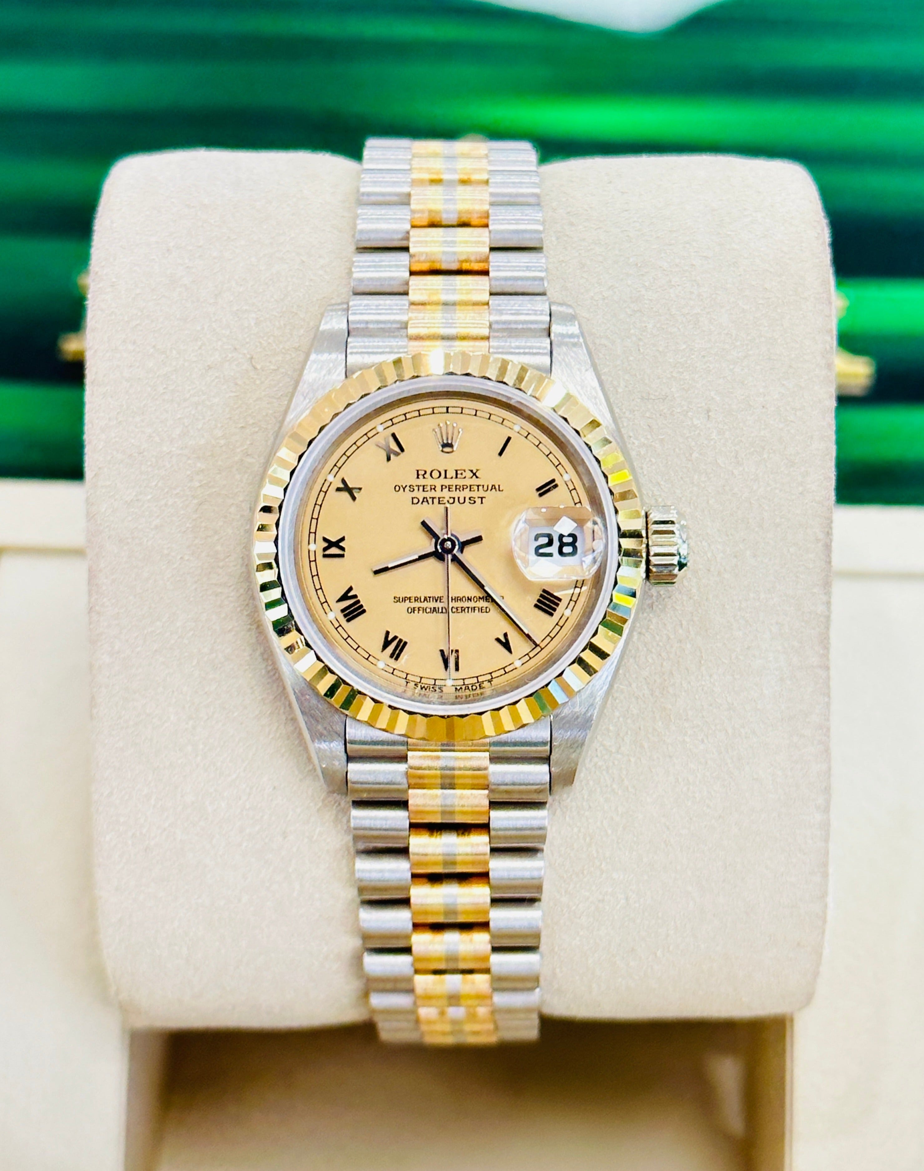 Rolex President Datejust Tridor 69179 18k White / Yellow /Rose 