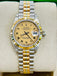 Rolex President Datejust Tridor 69179  18k White / Yellow /Rose Gold Lady Watch