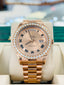 Rolex Day-Date II 218235 41   18k EverRose Concentric Dial  Custom Rose Gold Diamond Bezel   PreOwned